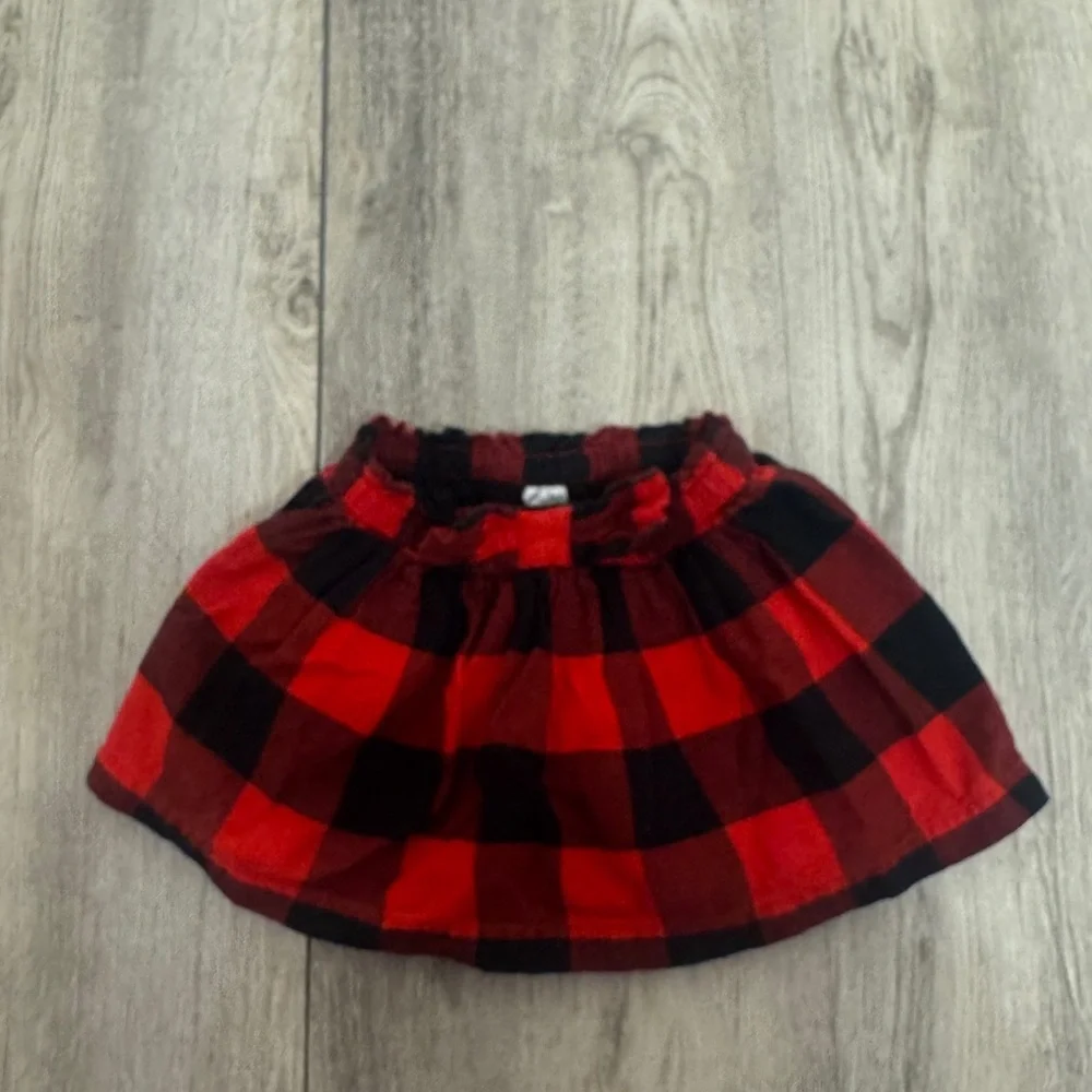 Carter's Red and Black Plaid Skirt